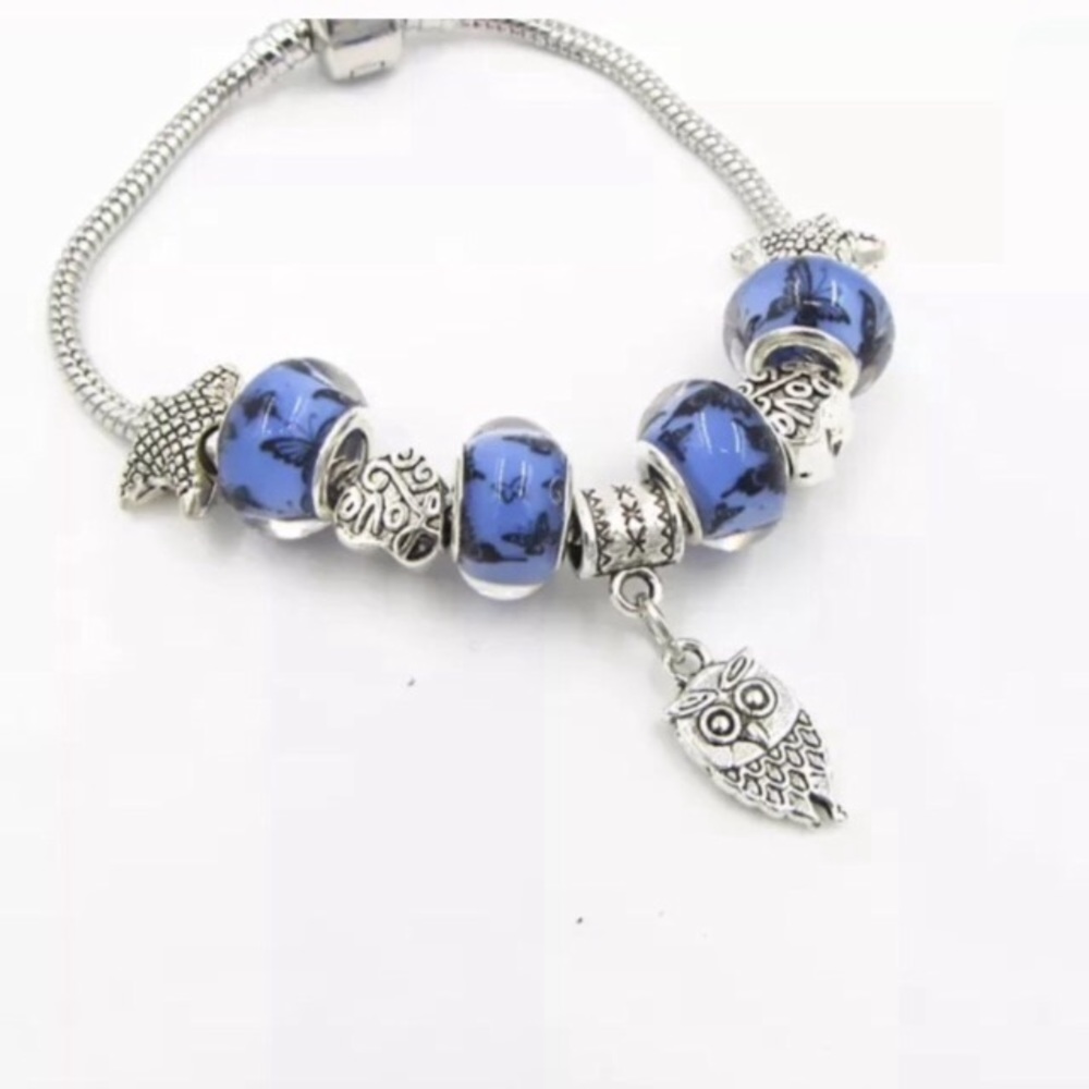 Murano Glass European owl bracelet NEW Host Pick